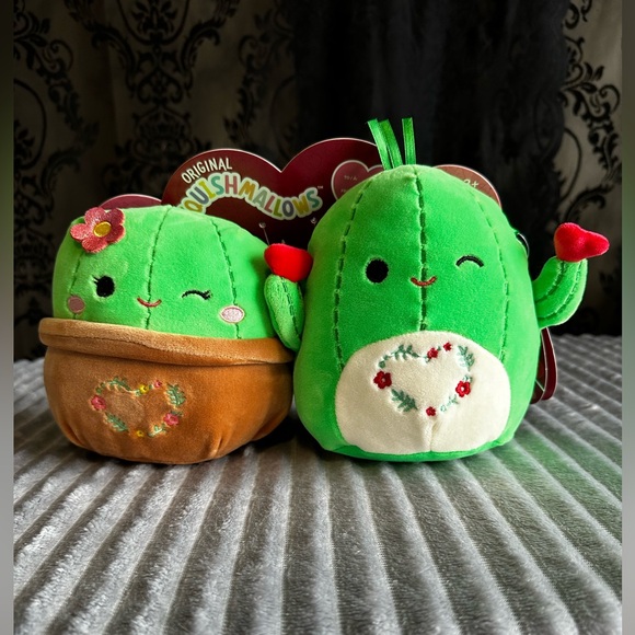Cactus Squishmallow - Marcellus and Shadi - Valentines Day Edition - 5in - Picture 1 of 6